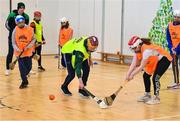 19 December 2022; Action from the inaugural GAA Vision Sports Hurling Event, which was held at at Gaelscoil Chaladh an Treoigh in Newcastle, Limerick, where Limerick hurling stars Declan Hannon and Aaron Costello were in attendance. Photo by Piaras Ó Mídheach/Sportsfile