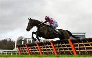 28 December 2022; Maxxum, with Jack Kennedy up, jumps the last on their way to winning the Pertemps Network Handicap Hurdle on day three of the Leopardstown Christmas Festival at Leopardstown Racecourse in Dublin. Photo by Seb Daly/Sportsfile