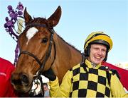 29 December 2022; Jockey Paul Townend and State Man after winning the Matheson Hurdle on day four of the Leopardstown Christmas Festival at Leopardstown Racecourse in Dublin. Photo by Seb Daly/Sportsfile
