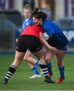 30 December 2022; Aoife Moore of Leinster is tackled by Niamh Marley of Ulster during the Women's Interprovincial Friendly match between Leinster and Ulster at Energia Park in Dublin. Photo by David Fitzgerald/Sportsfile