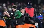 1 January 2023; Marty Moore of Ulster leaves the pitch with an injury during the United Rugby Championship between Ulster and Munster at Kingspan Stadium in Belfast. Photo by Ramsey Cardy/Sportsfile