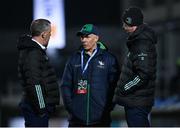 1 January 2023; Connacht director of rugby Andy Friend with Leinster head of rugby operations Guy Easterby and Leinster head coach Leo Cullen before the United Rugby Championship between Leinster and Connacht at RDS Arena in Dublin. Photo by Harry Murphy/Sportsfile