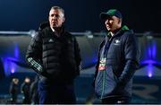 1 January 2023; Leinster head of rugby operations Guy Easterby, left, and Connacht director of rugby Andy Friend before the United Rugby Championship between Leinster and Connacht at RDS Arena in Dublin. Photo by Ben McShane/Sportsfile