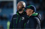 1 January 2023; Connacht head coach Peter Wilkins, left, and Connacht director of rugby Andy Friend before the United Rugby Championship between Leinster and Connacht at RDS Arena in Dublin. Photo by Harry Murphy/Sportsfile