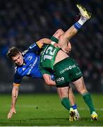 1 January 2023; Rob Russell of Leinster is tackled by David Hawkshaw of Connacht during the United Rugby Championship between Leinster and Connacht at RDS Arena in Dublin. Photo by Ben McShane/Sportsfile
