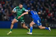 1 January 2023; Tiernan O'Halloran of Connacht is tackled by Liam Turner of Leinster during the United Rugby Championship between Leinster and Connacht at RDS Arena in Dublin. Photo by Ben McShane/Sportsfile