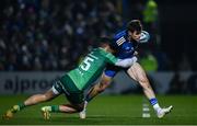 1 January 2023; Rob Russell of Leinster is tackled by Tiernan O'Halloran of Connacht during the United Rugby Championship between Leinster and Connacht at RDS Arena in Dublin. Photo by Harry Murphy/Sportsfile