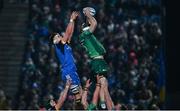 1 January 2023; Niall Murray of Connacht wins possession in the lineout against Brian Deeny of Leinster during the United Rugby Championship between Leinster and Connacht at RDS Arena in Dublin. Photo by Harry Murphy/Sportsfile