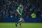 1 January 2023; Jack Carty of Connacht leaves the field after recieving a yellow card during the United Rugby Championship between Leinster and Connacht at RDS Arena in Dublin. Photo by Harry Murphy/Sportsfile
