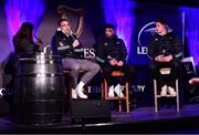 1 January 2023; Leinster players Jack Conan, Ross Byrne and Joe McCarthy at the Leinster Fanzone at Leinster and Connacht in the United Rugby Championship at RDS Arena in Dublin. Photo by Ben McShane/Sportsfile