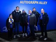 1 January 2023; Leinster players, from left, Jason Jenkins, Dave Kearney and Max Deegan at Autograph Alley before Leinster and Connacht in the United Rugby Championship at RDS Arena in Dublin. Photo by Ben McShane/Sportsfile