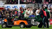1 January 2023; An injured Marty Moore of Ulster is taken off the pitch during the United Rugby Championship between Ulster and Munster at Kingspan Stadium in Belfast. Photo by John Dickson/Sportsfile
