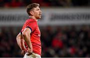 1 January 2023; Ben Healy of Munster during the United Rugby Championship between Ulster and Munster at Kingspan Stadium in Belfast. Photo by Ramsey Cardy/Sportsfile