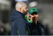 1 January 2023; Connacht director of rugby Andy Friend and Connacht head coach Peter Wilkins before the United Rugby Championship between Leinster and Connacht at RDS Arena in Dublin. Photo by Harry Murphy/Sportsfile