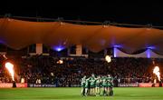 1 January 2023; Connacht players huddle before the United Rugby Championship between Leinster and Connacht at RDS Arena in Dublin. Photo by Harry Murphy/Sportsfile