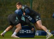 3 January 2023; Garry Ringrose, right, and Vakhtang Abdaladze during a Leinster rugby squad training session at UCD in Dublin. Photo by Harry Murphy/Sportsfile