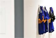 3 January 2023; Tipperary jerseys hang in the dressing room before the Co-Op Superstores Munster Hurling League Group 1 match between Waterford and Tipperary at Mallow GAA Sports Complex in Cork. Photo by Eóin Noonan/Sportsfile