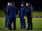3 January 2023; Tipperary manager Liam Cahill speaking to Waterford officials after the Co-Op Superstores Munster Hurling League Group 1 match between Waterford and Tipperary Mallow GAA Sports Complex in Cork. Photo by Eóin Noonan/Sportsfile