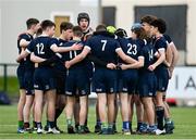 4 January 2023; North Midlands players huddle during the Shane Horgan Cup round three match between Metro and North Midlands at Clontarf RFC in Dublin. Photo by Harry Murphy/Sportsfile