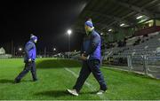 4 January 2023; Longford manager Paddy Christie makes his way onto the pitch before the O'Byrne Cup Group B Round 1 match between Laois and Longford at McCann Park in Portarlington, Laois. Photo by Matt Browne/Sportsfile