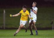 4 January 2023; Dylan Farrell of Longford celebrates after scoring his side's second goal during the O'Byrne Cup Group B Round 1 match between Laois and Longford at McCann Park in Portarlington, Laois. Photo by Matt Browne/Sportsfile