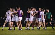 4 January 2023; Players tussle during the O'Byrne Cup Group A Round 1 match between Wexford and Kildare at St Patrick's Park in Enniscorthy, Wexford. Photo by Piaras Ó Mídheach/Sportsfile
