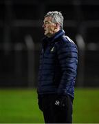 4 January 2023; Meath manager Colm O'Rourke during the National Anthem before the O'Byrne Cup Group B Round 1 match between Carlow and Meath at Netwatch Cullen Park in Carlow. Photo by Ray McManus/Sportsfile