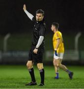 4 January 2023; Referee Marius Stones during the O'Byrne Cup Group B Round 1 match between Laois and Longford at McCann Park in Portarlington, Laois. Photo by Matt Browne/Sportsfile