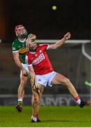 5 January 2023; Mark Keane of Cork in action against Fionan Mackessy of Kerry during the Co-Op Superstores Munster Hurling League Group 2 match between Kerry and Cork at Austin Stack Park in Tralee, Kerry. Photo by Brendan Moran/Sportsfile