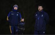4 January 2023; Wicklow manager Oisín McConville, left, and selector Gary Duffy before the O'Byrne Cup Group C Round 1 match between Wicklow and Dublin at Baltinglass GAA club in Baltinglass, Wicklow. Photo by Sam Barnes/Sportsfile
