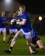 4 January 2023; Kevin Quinn of Wicklow in action against CJ Smith of Dublin during the O'Byrne Cup Group C Round 1 match between Wicklow and Dublin at Baltinglass GAA club in Baltinglass, Wicklow. Photo by Sam Barnes/Sportsfile