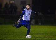 4 January 2023; Wicklow goalkeeper Mark Jackson takes a free during the O'Byrne Cup Group C Round 1 match between Wicklow and Dublin at Baltinglass GAA club in Baltinglass, Wicklow. Photo by Sam Barnes/Sportsfile