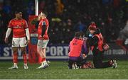6 January 2023; Diarmuid Barron of Munster receives treatment during the United Rugby Championship between Munster and Emirates Lions at Musgrave Park in Cork.  Photo by Eóin Noonan/Sportsfile