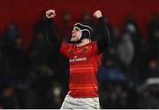6 January 2023; Alex Kendellen of Munster celebrates winning a penalty during the United Rugby Championship between Munster and Emirates Lions at Musgrave Park in Cork. Photo by Eóin Noonan/Sportsfile