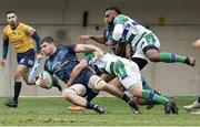 7 January 2023; Nick Timoney of Ulster is tackled by Michele Lamaro of Benetton during the United Rugby Championship match between Benetton and Ulster at Stadio Monigo in Treviso, Italy. Photo by John Dickson/Sportsfile