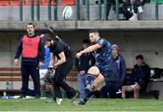 7 January 2023; John Cooney of Ulster kicks a conversion during the United Rugby Championship match between Benetton and Ulster at Stadio Monigo in Treviso, Italy. Photo by John Dickson/Sportsfile