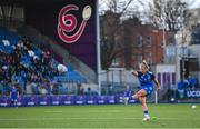 7 January 2023; Dannah O’Brien of Leinster kicks a conversion during the Vodafone Women’s Interprovincial Championship Round One match between Leinster and Connacht at Energia Park in Dublin. Photo by Seb Daly/Sportsfile