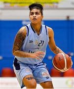 7 January 2023; Tyra Johnson of DCU Mercy during the Basketball Ireland Paudie O'Connor Cup Semi-Final match between DCU Mercy and Trinity Meteors at Neptune Stadium in Cork. Photo by Brendan Moran/Sportsfile