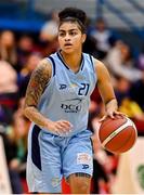 7 January 2023; Tyra Johnson of DCU Mercy during the Basketball Ireland Paudie O'Connor Cup Semi-Final match between DCU Mercy and Trinity Meteors at Neptune Stadium in Cork. Photo by Brendan Moran/Sportsfile