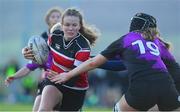 7 January 2023; Abby Healy of Wicklow RFC in action during the Bank of Ireland Leinster Rugby Girls 18s Cup match between Wicklow RFC of Wicklow and Southeast Lions of Wexford at the Pitch 1 in SETU Carlow, Carlow. Photo by Matt Browne/Sportsfile