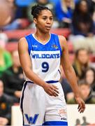 7 January 2023; Jasmine Walker of Waterford Wildcats during the Basketball Ireland Paudie O'Connor Cup Semi-Final match between Waterford Wildcats and Killester at Neptune Stadium in Cork. Photo by Brendan Moran/Sportsfile