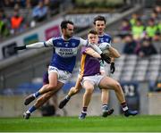 8 January 2023; Cian O'Connor of Kilmacud Crokes in action against Cormac Coffey of Kerins O'Rahilly's during the AIB GAA Football All-Ireland Senior Club Championship Semi-Final match between Kilmacud Crokes of Dublin and Kerins O'Rahilly's of Kerry at Croke Park in Dublin. Photo by Ray McManus/Sportsfile