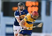 8 January 2023; Peter Duggan of Clare in action against Enda Heffernan of Tipperary during the Co-Op Superstores Munster Hurling League Group 1 match between Tipperary and Clare at McDonagh Park in Nenagh, Tipperary. Photo by Sam Barnes/Sportsfile