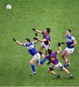 8 January 2023; Ben Shovlin of Kilmacud Crokes in action against David Moran of Kerins O'Rahilly's during the AIB GAA Football All-Ireland Senior Club Championship Semi-Final match between Kilmacud Crokes of Dublin and Kerins O'Rahilly's of Kerry at Croke Park in Dublin. Photo by Daire Brennan/Sportsfile