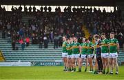 8 January 2023; The Kerry team and supporters in the stand, pause for a minute's silence in memory of the late GAA radio journalist Paudie Palmer before the McGrath Cup Group A match between Kerry and Clare at Austin Stack Park in Tralee, Kerry. Photo by Brendan Moran/Sportsfile