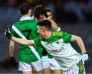 8 January 2023; Tiernán Flannagan of Glen celebrates his 31st minute goal during the AIB GAA Football All-Ireland Senior Club Championship Semi-Final match between Moycullen of Galway and Glen of Derry at Croke Park in Dublin. Photo by Ray McManus/Sportsfile