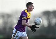 7 January 2023; Cormac Cooney of Wexford  during the O'Byrne Cup Group A Round 2 match between Westmeath and Wexford at The Downs GAA club in Mullingar, Westmeath. Photo by Sam Barnes/Sportsfile