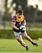 7 January 2023; Paudie Hughes of Wexford during the O'Byrne Cup Group A Round 2 match between Westmeath and Wexford at The Downs GAA club in Mullingar, Westmeath. Photo by Sam Barnes/Sportsfile
