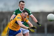 8 January 2023; Gavin Cooney of Clare in action against Tom O'Sullivan of Kerry during the McGrath Cup Group A match between Kerry and Clare at Austin Stack Park in Tralee, Kerry. Photo by Brendan Moran/Sportsfile