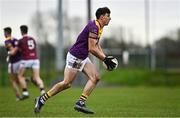 7 January 2023; Brian Molloy of Wexford  during the O'Byrne Cup Group A Round 2 match between Westmeath and Wexford at The Downs GAA club in Mullingar, Westmeath. Photo by Sam Barnes/Sportsfile